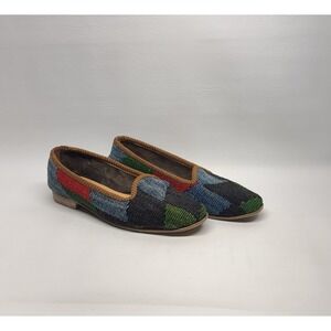 Artemis Design Co Kilim Loafers Women's 9 EU 40 Turkish Rug Wool Shoes Boho